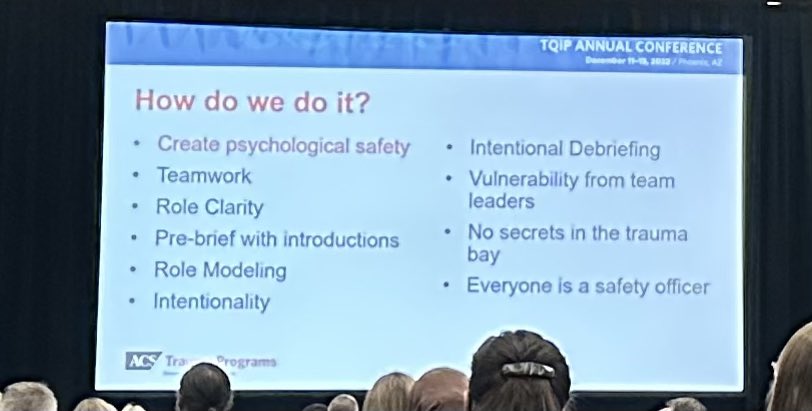 grrldoc's tweet photo. Many great insights already but my fave line so far is “no secrets n the trauma bay”. Can’t get an IV, can’t feel a pulse? Tell me! #TQIP22 https://t.co/SHd8ymHHpM
