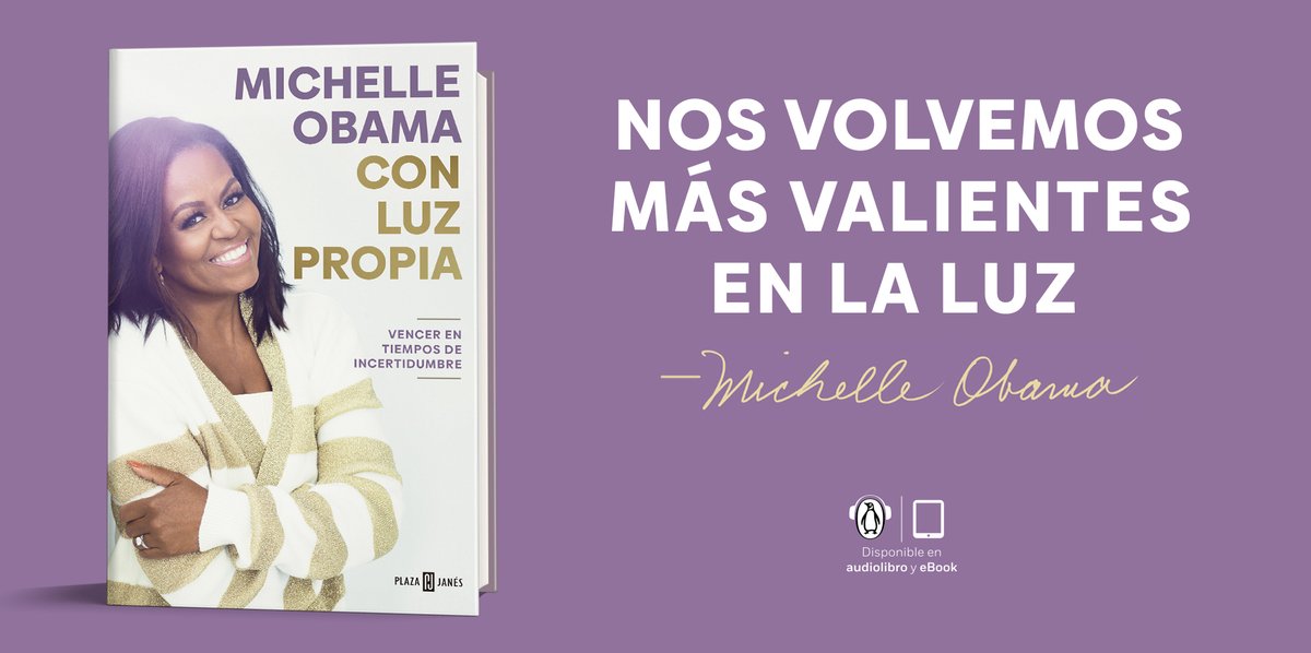 penguinlibrosmx's tweet photo. Cuando las cosas que suceden en nuestras vidas nos sobrepasan es momento de mirar a nuestro interior y reconectar. Pero como esto no es algo sencillo, @MichelleObama quiere ayudarte con las reflexiones de #ConLuzPropia: 💜📖 https://t.co/lhjGarXM4x https://t.co/Kk7LrFdU0c