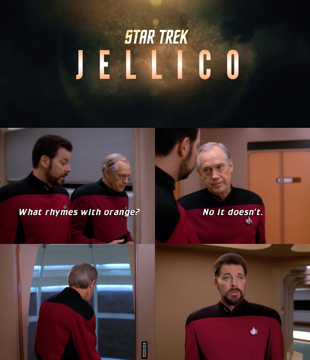 I heard this same joke play out just today between presumably a father and son. Made me chuckle. #StarTrek #JellicoTrek