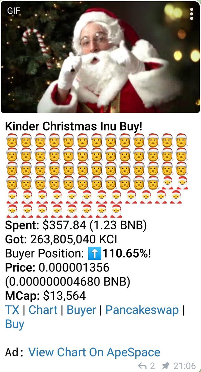 👀👀👀👀👀
DIAMOND HANDS 

Join us christmas army
t.me/Kinderchristma…

#bsc #BNBChain #Bsc #cryptomonnaie #Cryptocurency #cryptocurrencies #Altcoins #altcoin #Moon #MEMETOKEN #DogecoinToTheMoon $doge $shib $cpepe $floki #ShiBdu #Shiba