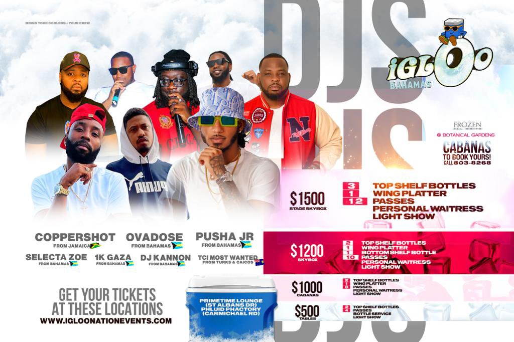 242Lounge's tweet image. IGLOO, THE GLOBAL COOLER FESTIVAL IS COMING TO THE BAHAMAS FOR THE FIRST TIME SUNDAY DECEMBER 18TH @ BOTANICAL GARDENS.