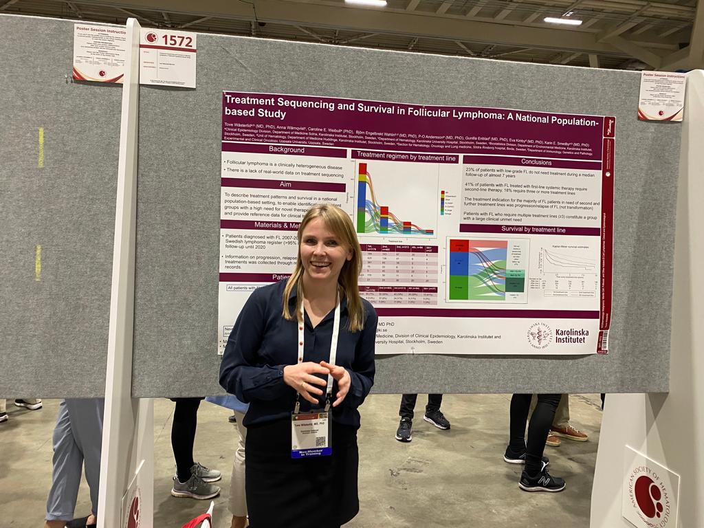 CancerepiK's tweet photo. Our great Tove Wästerlid 🧑‍🏫 presented yesterday her poster on treatment sequences and survival in follicular #lymphoma patients at #ASH22. Check out her abstract 📄 online!

https://t.co/4ed7vPjLVS https://t.co/fWiA5kq0rc