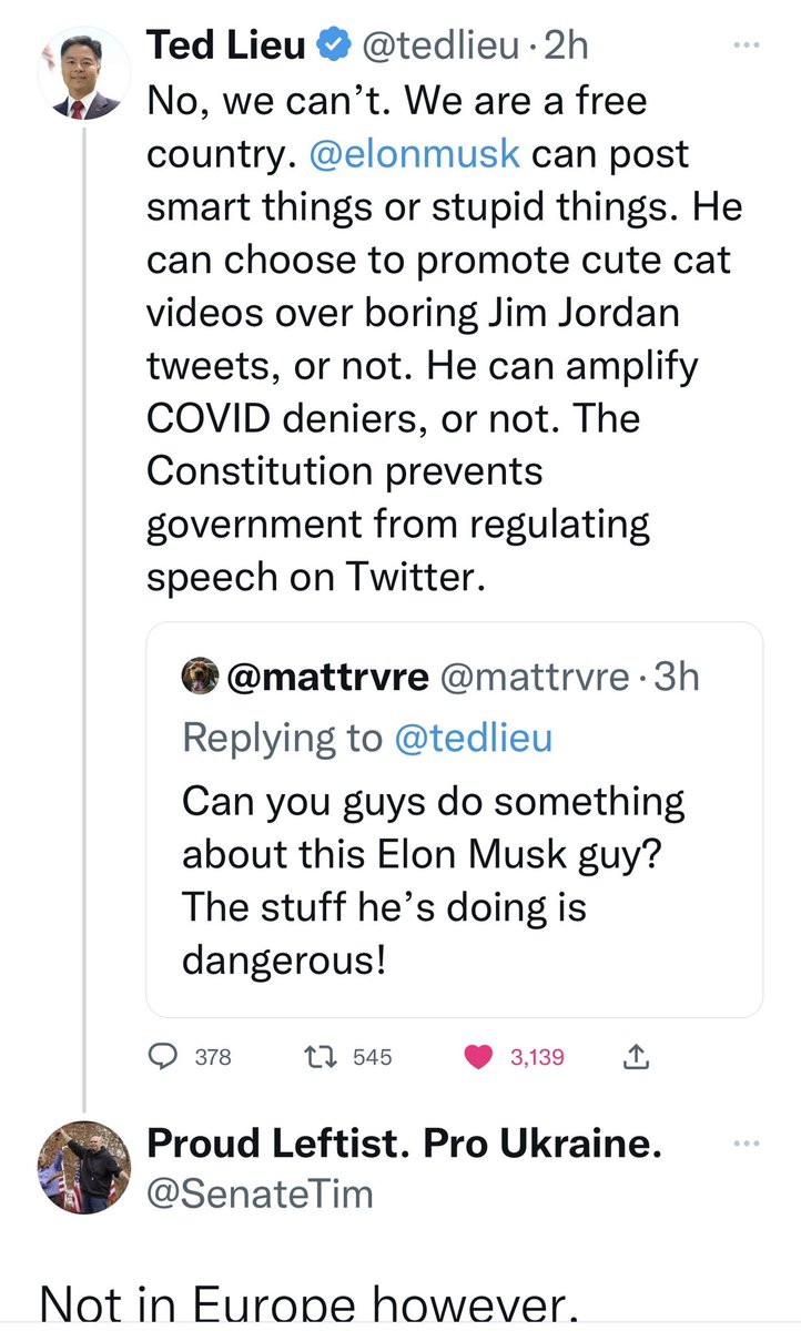 sliverpest's tweet photo. @SenateTim @heubeutel @tedlieu @elonmusk https://t.co/KXolamRLTu