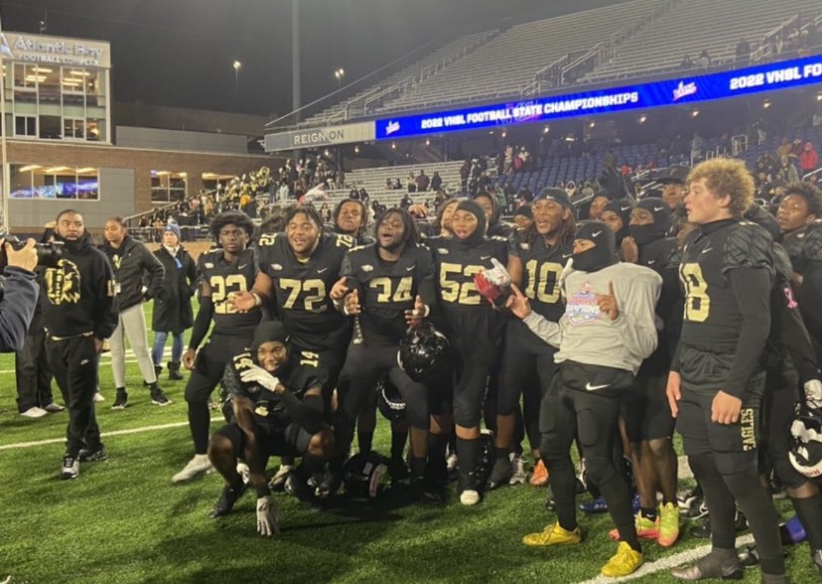 <a href="/FreedomHS_PWCS/">Freedom High School - PWCS</a> is proud of the young men who have worked hard and together in winning 🏆 The first Freedom High School Varsity Football State Championship! Eagle 🦅 Proud ❤️🎉🦅👏🎉<a href="/FreedomSCA1/">Freedom SCA</a> <a href="/FHSPRINCSMITH/">Chevelli smith</a>