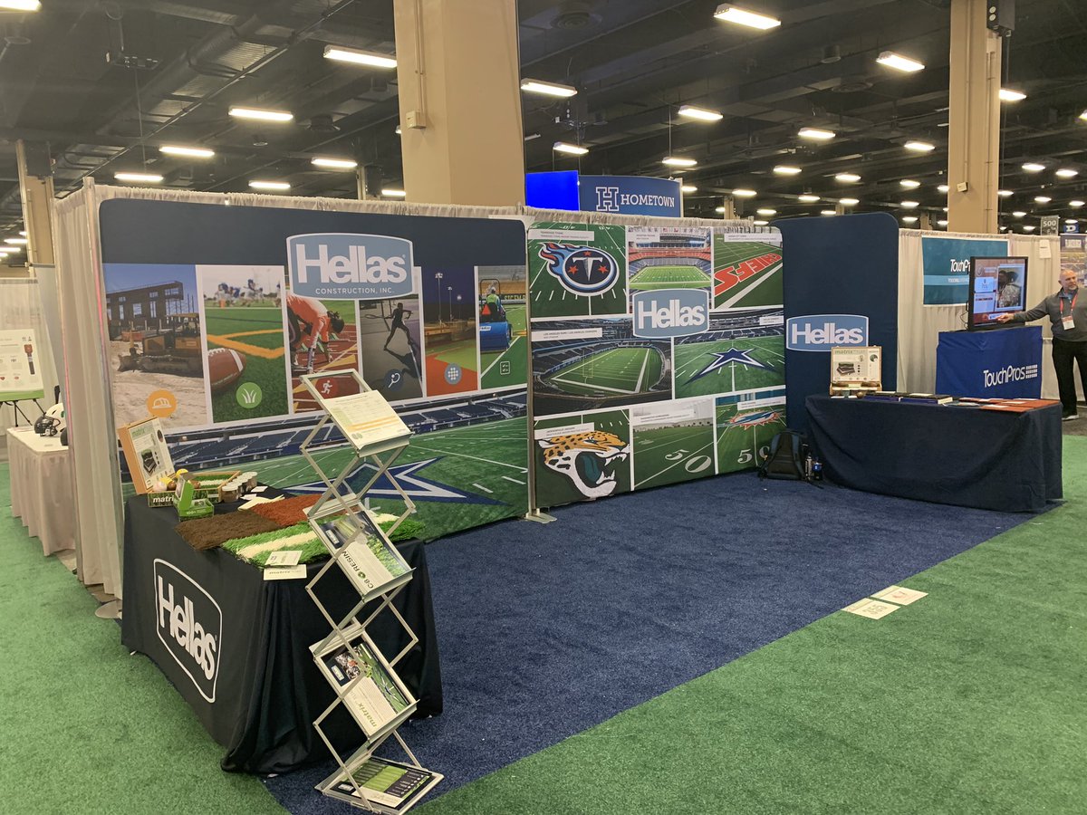 HellasInc's tweet photo. Hellas Construction is exhibiting at this year’s National Interscholastic Athletic Administrators Association conference in Nashville, Tennessee! Stop by booth 357 and learn how we can improve your outdoor school’s facilities! 

#NIAAA2022 #HellasConstruction https://t.co/EkCo54XTDa