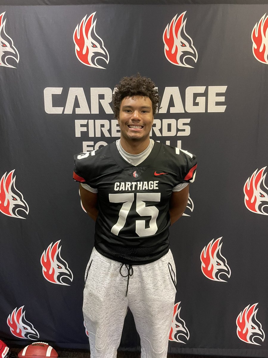 chop58126631's tweet photo. Thank you @Coach_BCollins @CoachDustinHass and @Carthage_FB for the great visit! Can’t wait to be back on campus!!! https://t.co/fT5gVpMVgm