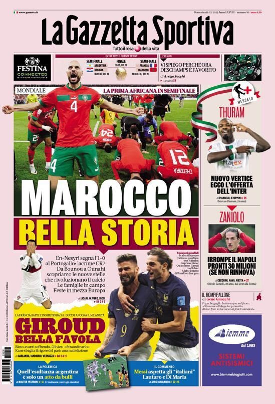 mahamaaa's tweet photo. @cr77777siuuuuu @Younes53730431 @footmercato Et pour clore ce sujet je te laisse juste le temps de mesurer la grandeur, l’ampleur et la dimension de cet exploit en regardant la une des journaux internationaux ce matin. https://t.co/h3fI2xtjMp