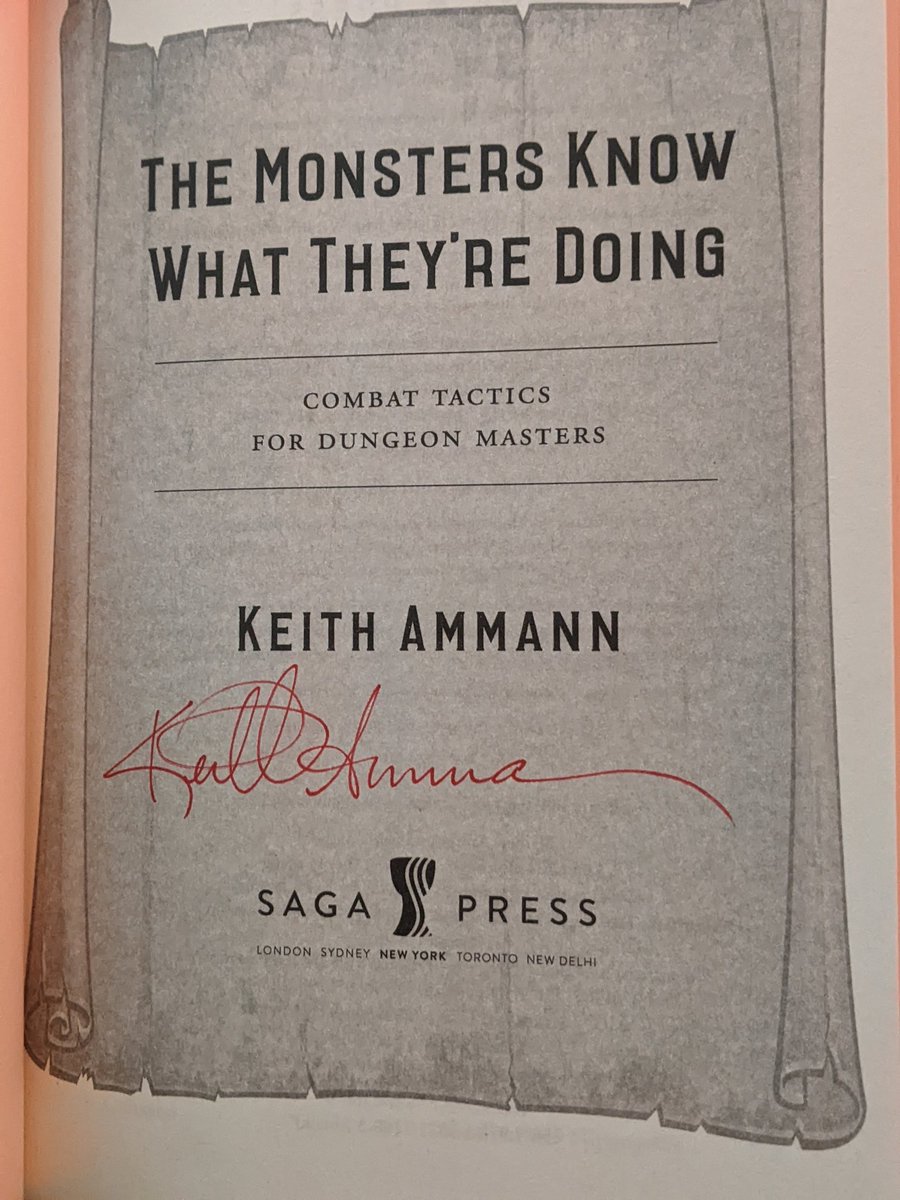 Had the absolute privilege of attending an author Q+A for @KeithAmmann. He talked about his latest book How To Defend Your Lair, the atmospheric pressure at the bottom of the ocean, and what creatures may be drawn to a White Dragon's hideout! <a href="/OneShotRPG/">James D'Amato 🔜 Big Bad Con</a> moderated a great talk!