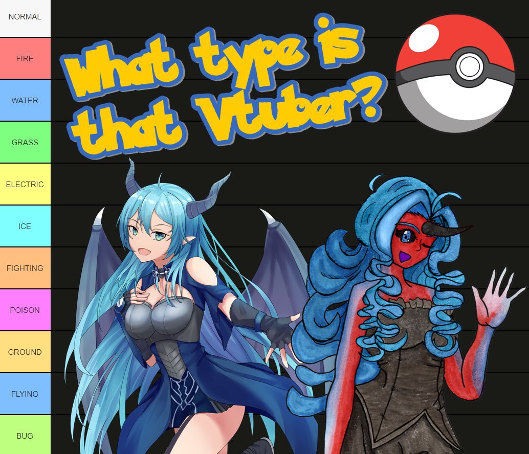 DragonSpitVT's tweet photo. Calling all vtubers! Me &amp; the lovely @87BastionVtuber are doing a vtuber tier list on what type of Pokémon we think you are! This will be live on my Twitch channel during the charity stream on Friday, Dec 16th! So drop your PNGs if you would like to participate! #vtuber #Vtubers https://t.co/BAb2GTggLd