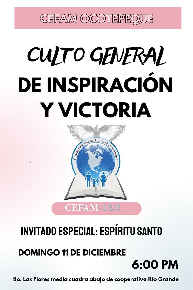 Hoy domingo 11 de Diciembre en punto de las 6 pm