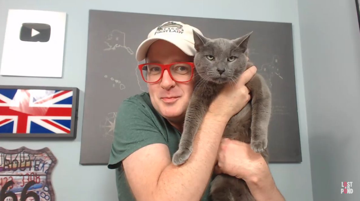 Kafka steals the show during Laurence's Patreon live stream. <a href="/LostInThePondUS/">Laurence Brown</a>