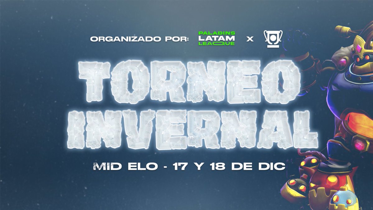 PaladinsGameLA's tweet photo. INSCRIPCIONES ABIERTAS ✅

Llego el invierno y con ello el torneo de comunidad invernal. Únete con tu equipo a este evento traído por la 
PLL ❄️ 

🔸Torneo 5 Vs 5
🔸Elo Oro - Platino 
🔸Premios en cristales 

➡️Inscríbete aquí https://t.co/7VvQfew5bG https://t.co/TSLLmnQmMK