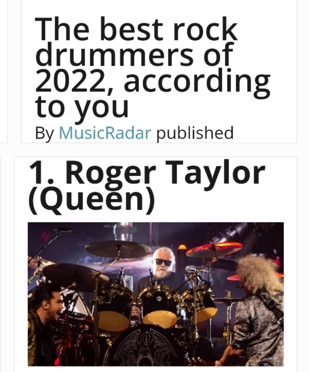 Well done @OfficialRMT 
@OIQFC 
@QueenWillRock 
@DrBrianMay 
@cornishloverboy
#queen
#drunmmer
#bestdrummer