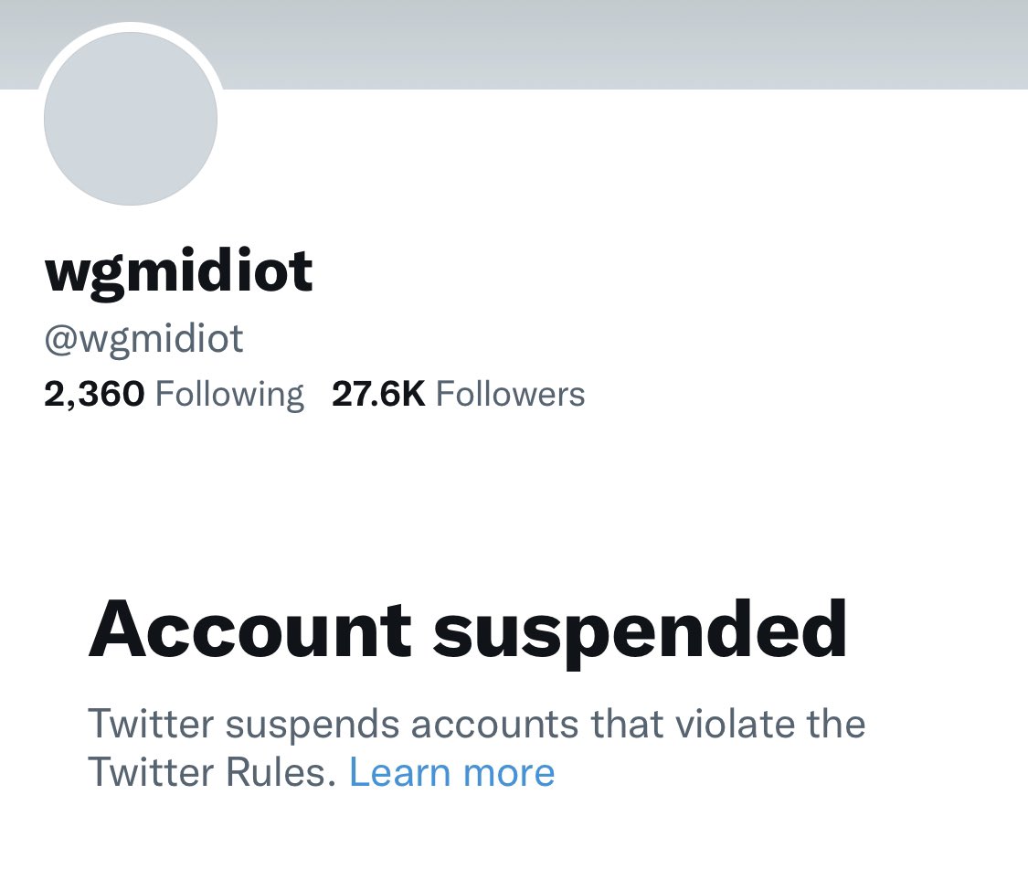 BREAKING: <a href="/GhostfaceNFT/">GHOSTFACEKILLA</a> FOUNDER <a href="/wgmidiot/">wgmidiot</a> HAS BEEN SUSPENDED