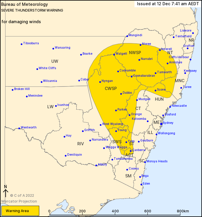 Nsw Ses On Twitter Severe Thunderstorm Warning For Damaging Winds In