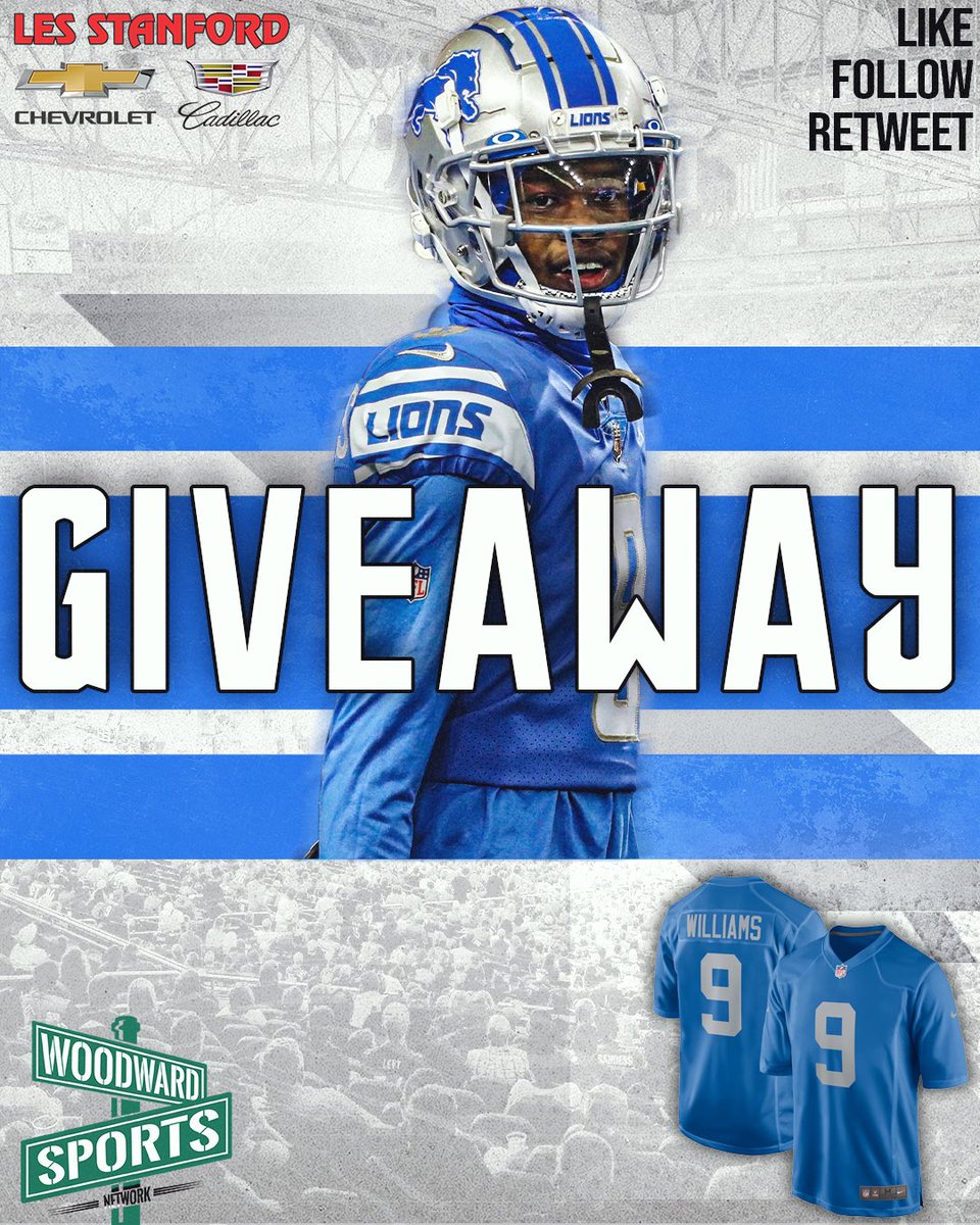 🚨 Detroit Lions Giveaway🚨 We are giving ONE lucky person a chance to win a Jameson Williams throwback jersey. Here’s how to enter: - Like this tweet - Retweet this tweet - Follow @WoodwardSports *Winner will be selected Tuesday*