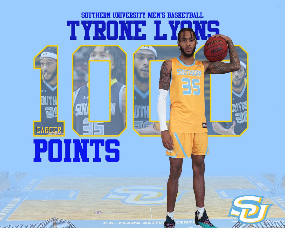JaguarHoops's tweet photo. Congrats on 1οΈβ£0οΈβ£0οΈβ£0οΈβ£ career points, Tyrone Lyons! @TyLyons35
#SouthernIsTheStandard #WeAreSouthern #GoJags #SUBasketball https://t.co/li7COKKCBj