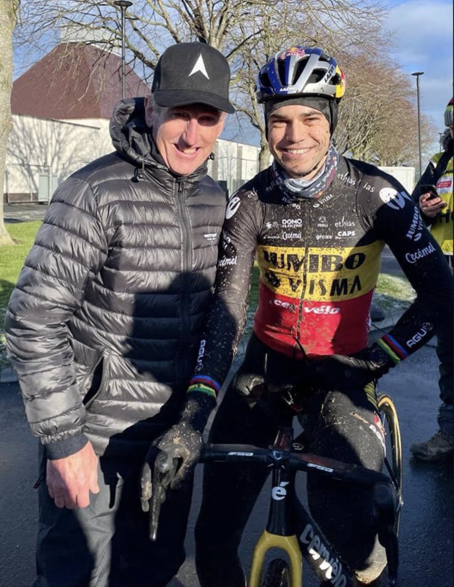 Good to meet up with <a href="/WoutvanAert/">Wout van Aert</a> before his win in Dublin today