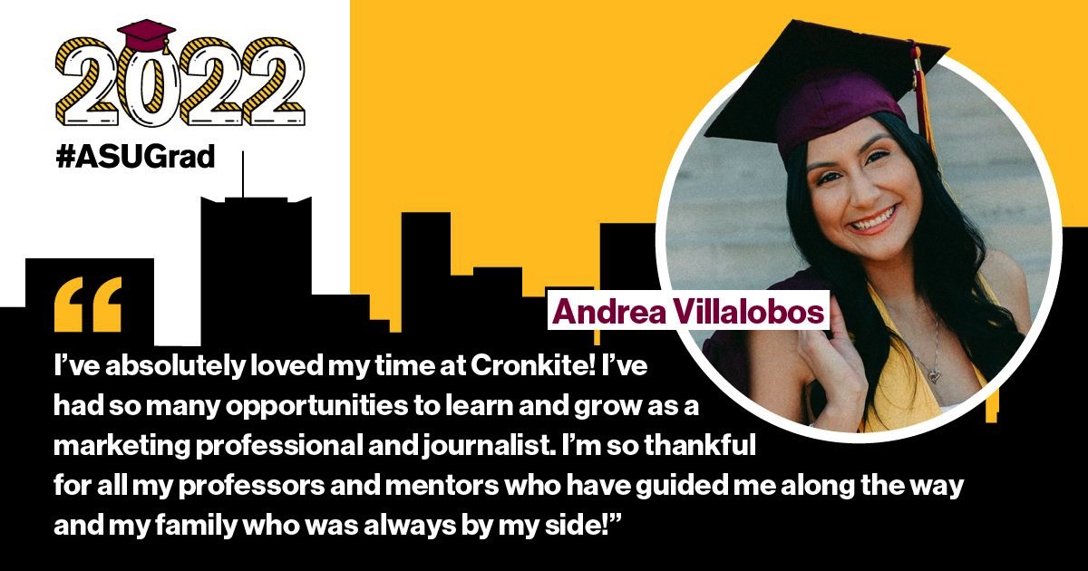 Our fall 2022 convocation is right around the corner, and we are just as excited as you are to celebrate! 🤩

Shoutout to grads like <a href="/andreavnews/">Andrea Villalobos (she/her)</a>, who will soon be   entering the ranks of ✨ #ASUalumni ✨

Ceremony details: ow.ly/zU1I50LWRmR