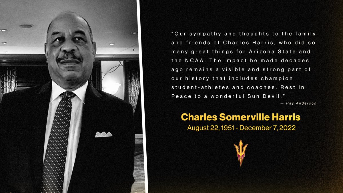 Our thoughts are with the family of former Sun Devils AD Charles Harris on his passing.