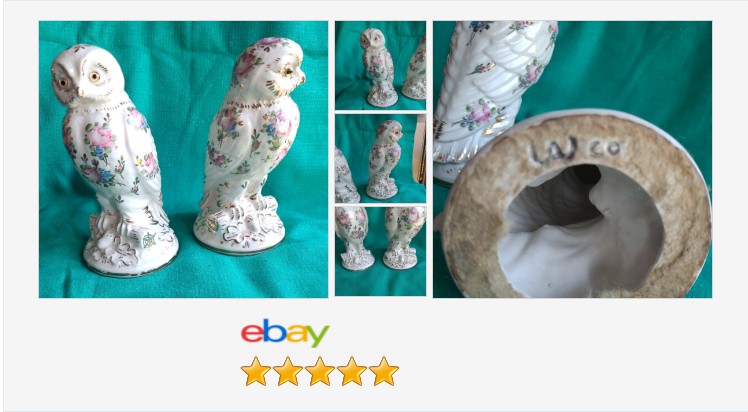 sonupsales's tweet photo. Stunning Pair Signed Hand Painted Porcelain Owl Figurines 9" Glass Eyes | eBay #fineporcelain #birds #owls #decor #roccoco #estatefinds #tacotuesday #romantic #love
https://t.co/NbXeVa9zmk https://t.co/fbOwwQShXL
