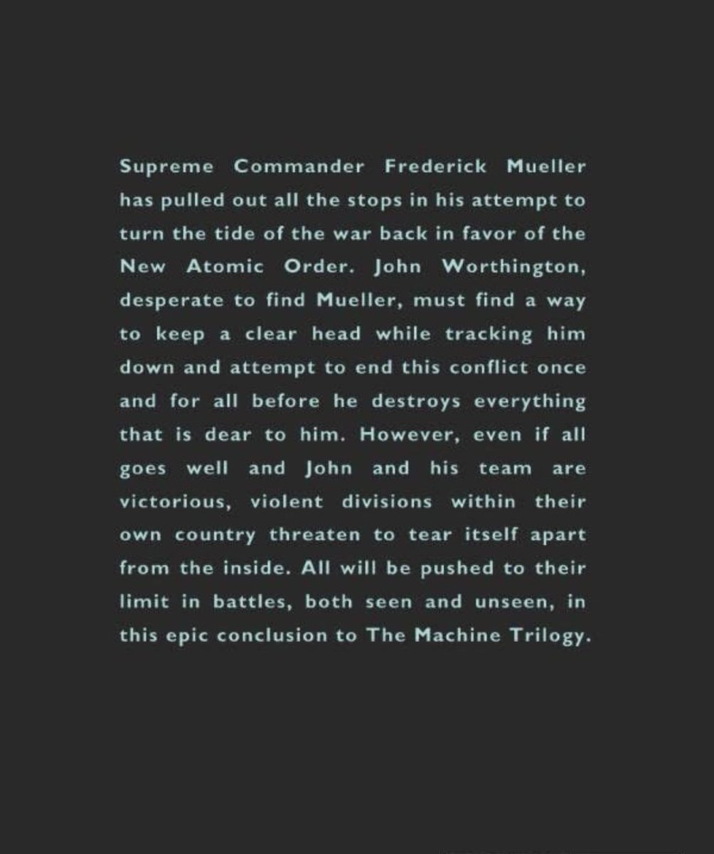 wesmillerauthor's tweet photo. 🚨BOOK RELEASE ANNOUNCEMENT🚨
“Soul Of The Machine,” the third and final installment in The Machine Trilogy is NOW AVAILABLE just in time for The Holidays!
(Link in Bio)
#SoulOfTheMachine #TheMachineTrilogy #WesleyMillerAuthor #author #bookannouncement #bookrelease #newbook https://t.co/ieol3T6Oqm