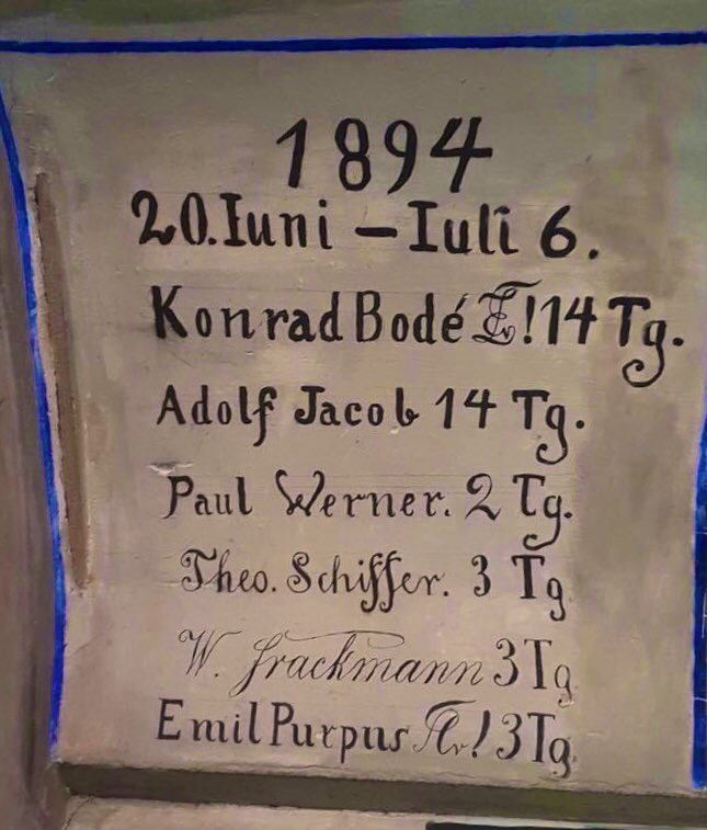 cupcakeberlin's tweet photo. The students were also allowed to leave to attend lectures. After classes the prisoners had to return to jail. With nothing else to do, many of the young prisoners decorated the walls with graffiti & paintings. Their artwork is still preserved at the #Studentenkarzer #Heidelberg https://t.co/Cxn3LUiNoO