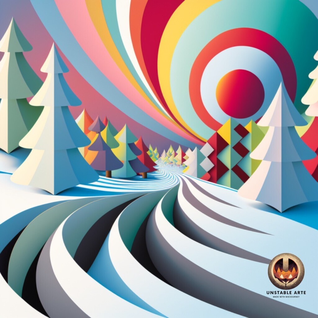 UnstableArte's tweet photo. Op Art for Winter! 

#AIArt #DigitalArt #Art #Artificial #artificialintelligence #UnstableArte #thisisart #midjourney #artoftheday #stablediffusion #dalle #winterwonderland #winter #christmas #winterholiday #opart https://t.co/5gZ6RFhAUI