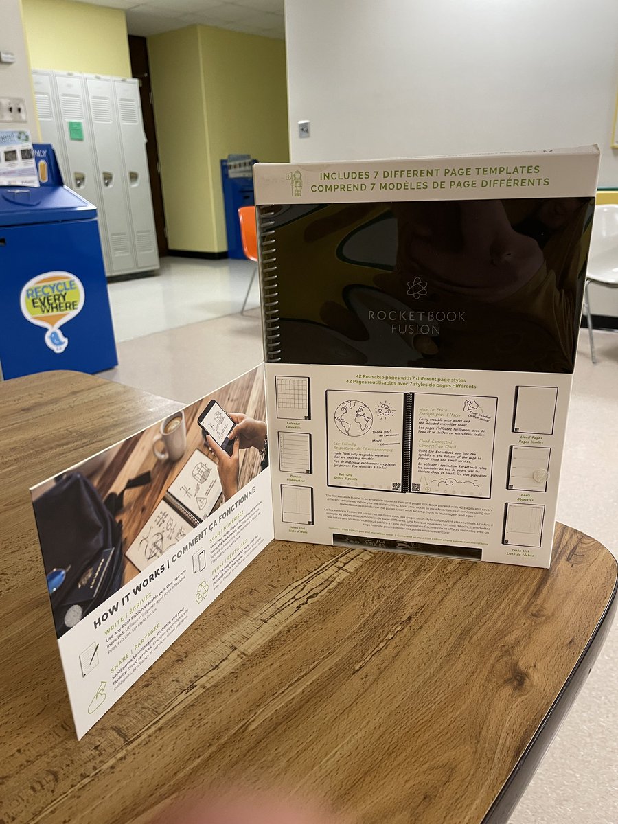 Thanks <a href="/rebecca76952394/">Rebecca Baker</a> for showing me this super cool reusable notebook/daily planner. I can’t believe with the wipe of a damp cloth the ink vanishes from the page 🤯 Note taking just got much more enjoyable! #ICT361