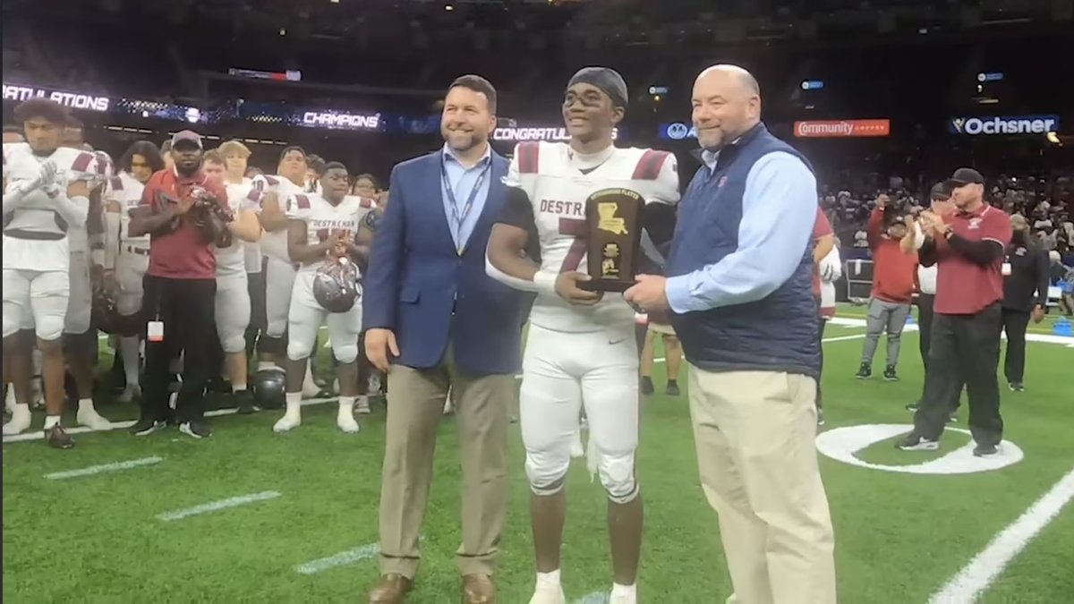 🙌🏾Humbled &amp; Grateful🙌🏾
High school football is over, but no better way to finish than a STATE CHAMPION. I’m so grateful to all of my teammates and coaches. Everybody held it down week after week. Being named MVP 🏆is unbelievable &amp; I’m extremely humbled by it. TGBTG