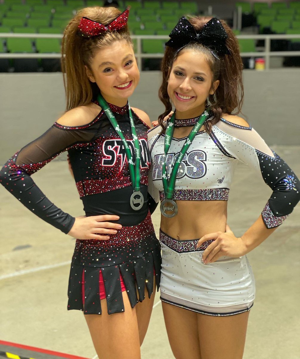sccheerbooster's tweet photo. From FNL to AllStar Season!!! Wishing the best of luck this season to our Buffs! 🐍Natalie, Alexa &amp; Carmalita from @starsvipers_official, 🔥Graycee from @texasstormathletics &amp; 👑Isabel from @fulloutxtremecheer!! https://t.co/jk66kZaInI