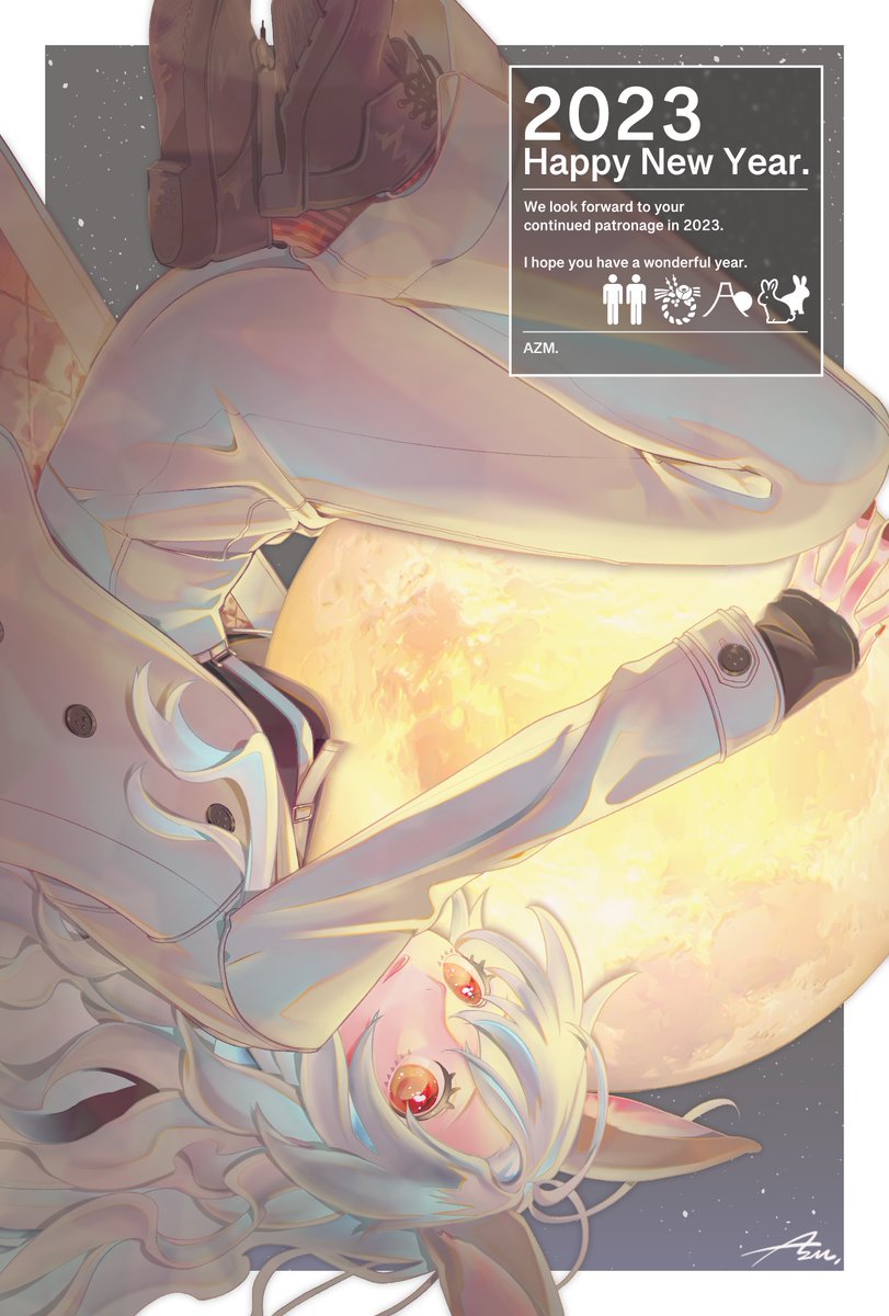 AzmYstr's tweet image. あけましておめでとう🐰2023