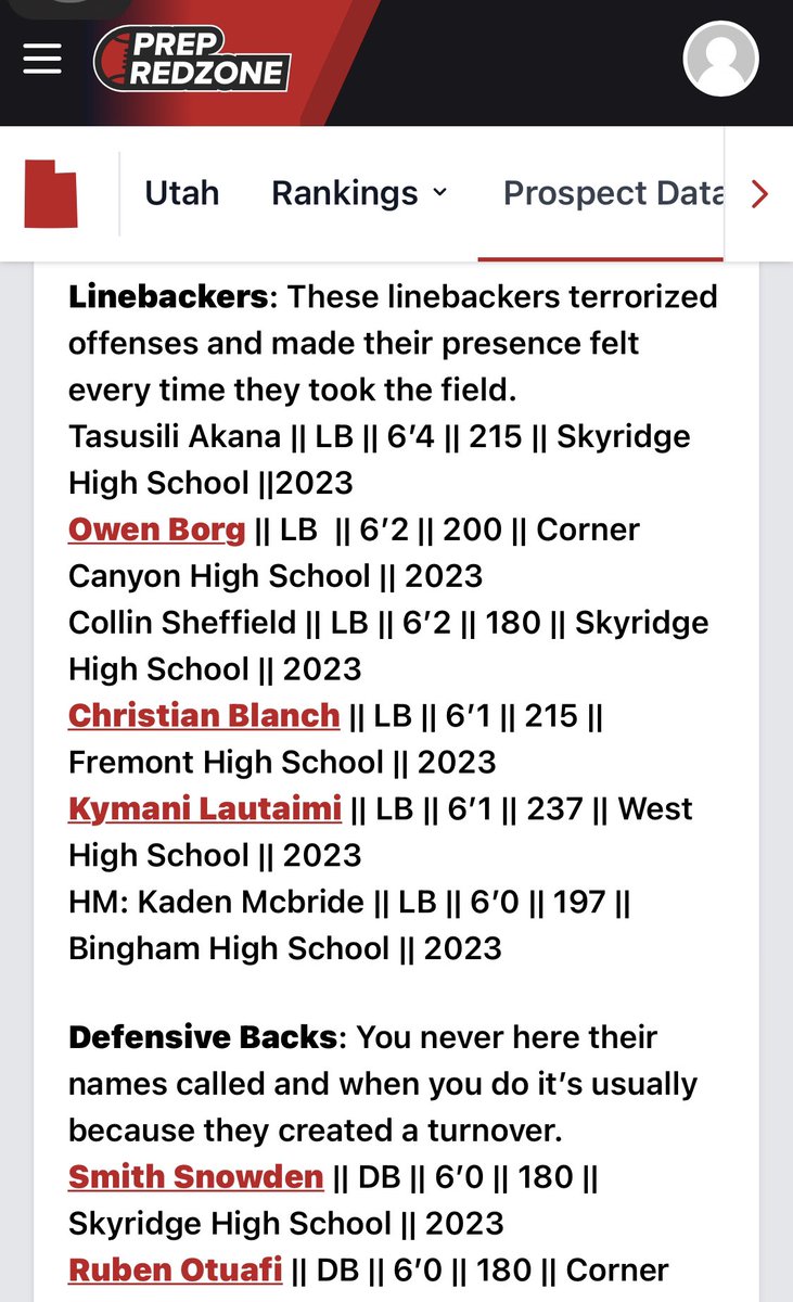 Grateful to be named <a href="/PrepRedzoneUT/">Prep Redzone Utah</a> 6A All-State 1st Team. 🙏🏽 <a href="/coachsolovi/">osolovi</a> @PantherWest