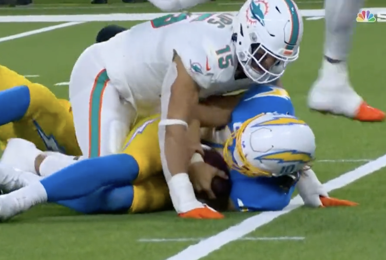 SportsCenter's tweet image. This was called roughing the passer.