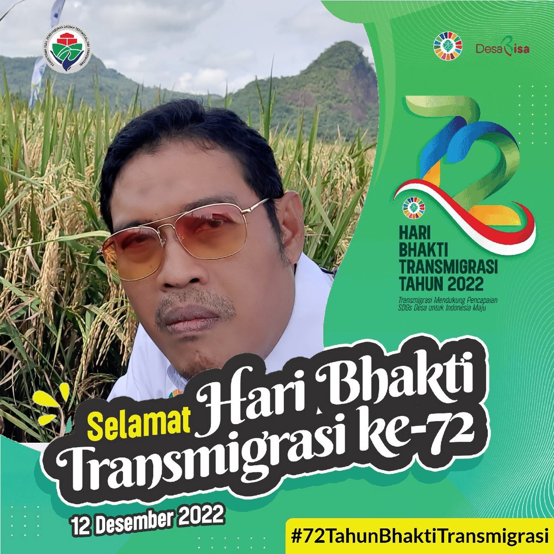 Selamat hari bhakti transmigrasi yg kev72 tahun
#72TahunBhaktiTransmigrasi 
<a href="/jokowi/">Joko Widodo</a> 
<a href="/halimiskandarnu/">ABDUL HALIM ISKANDAR</a> 
<a href="/tppkemendes/">TPP KEMENDES</a> 
<a href="/malik_haramain/">malikharamain</a> 
<a href="/imansukri2/">iman sukri</a> 
<a href="/taufikmadjid71/">IG : taufik.madjid</a> 
@yusradaridesa 
<a href="/azzameldzikrie/">#SantriIndonesia</a> 
<a href="/tppkemendes/">TPP KEMENDES</a> 
@DitjenPPKTrans 
<a href="/robbybule81/">bule.bule81@gmail.com</a>
#TPPSumSel
#TPPLahat
