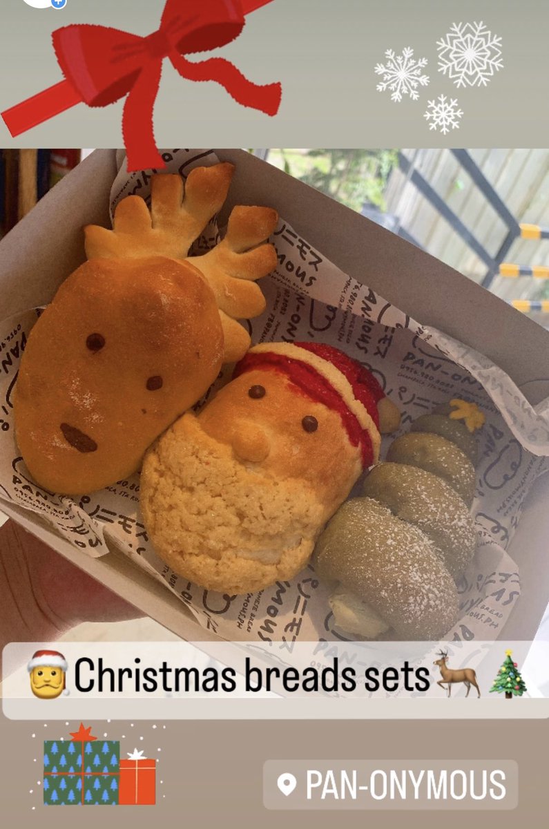Panonymous_ph's tweet photo. Silang 店のクリスマスパンセット。
P180です。
配送料考慮してもお買い得！！
ご予約受け付けております
(BGC店では現在販売しておりません。ご不便おかけしております。) https://t.co/Q5O8npxfT5