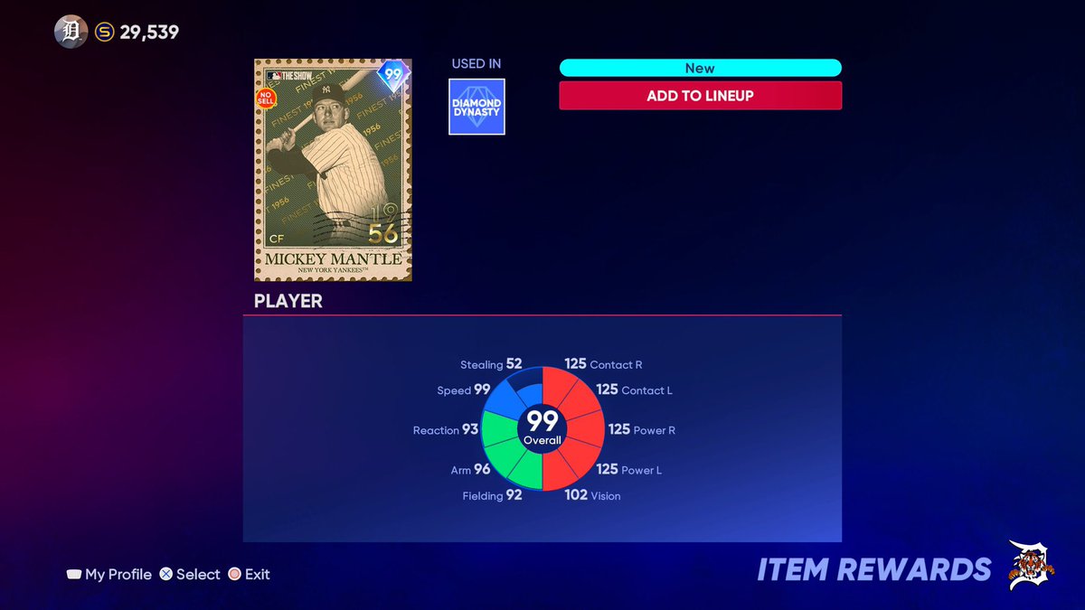 PatrickOC_MLB's tweet photo. THE MOUSE IS HERE! WE DID IT! 🔥🔥🔥🔥No-Money Spent! 
#NMS #PS5 #MLBTheShow22 #Mantle #Collection https://t.co/kCzYDxiqQo