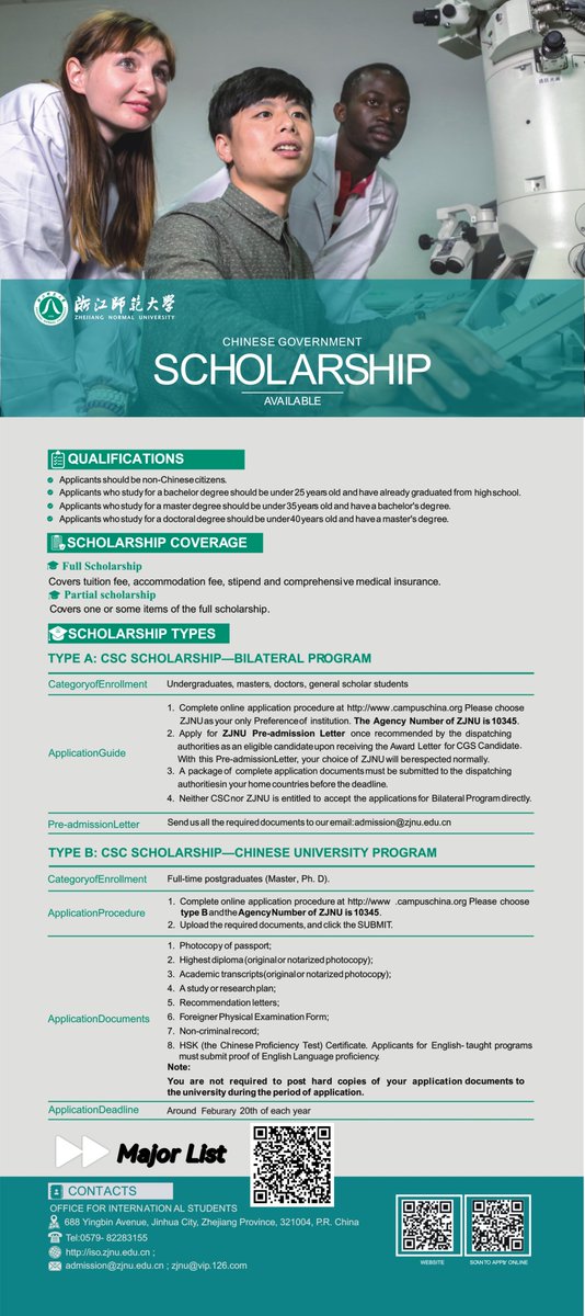 Will you graduate next year? Are you planning to study abroad? A picture guides you to apply for 2023 CSC Full Scholarship of ZJNU👇#CSCScholarship #StudyinChina