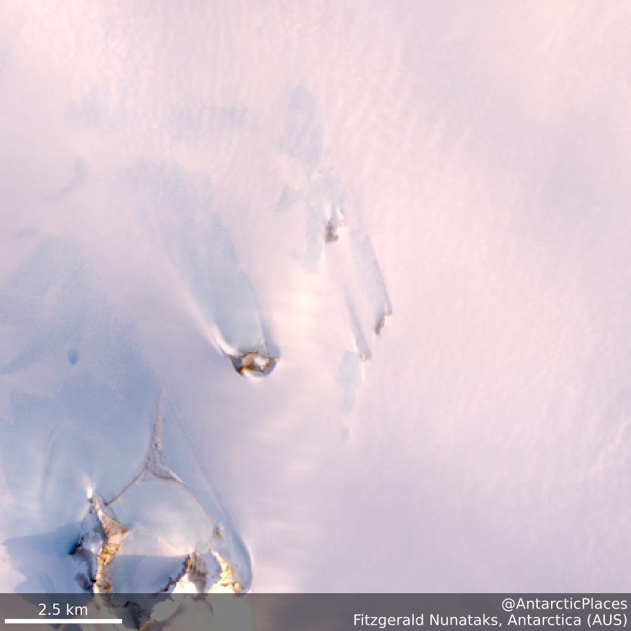 AntarcticPlaces's tweet photo. 🏔Fitzgerald Nunataks 66s 53ᴇ
A group of four isolated nunataks about 7 km north of Mount Codrington in Enderby Land.  Photographed from ANARE aircraft in 1956.  First visited during an airborne reconnaissance of Enderby Land⋯
💾https://t.co/aB1WaJZEys
🛰https://t.co/WYz2Z7lmIO https://t.co/bwRF7FyE9b