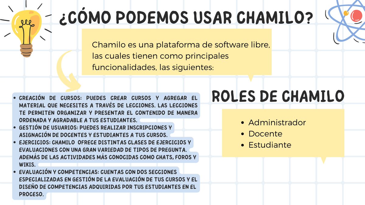 GuamanCatalina's tweet photo. Chamilo LSM Es una plataforma de software libre, cuyo propósito es mejorar la educación y su acceso a ella a nivel mundial. #PedagogiadelasCienciasExperimentales #Multimedia #tic #Ntic #docenteTic #LMS #educacion @jorgearmi20  @experimenutmach @ToctoYomary @Adrian_FBM20 https://t.co/fPX63AjoXB