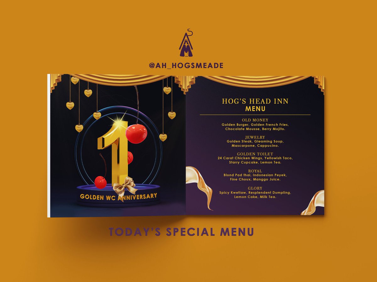 ziniztier's tweet image. ㅤ

Friendship is like a gold as a gift. Generously given, happily accepted. To spend the gift for a year is a blessing, furthermore being celebrated with Hogs Head Inn.

Happy Anniversary to Golden WC! 🥇

🏆 G1-2 can order directly.
🏆 One person one package only.
🏆 FREE!

ㅤ