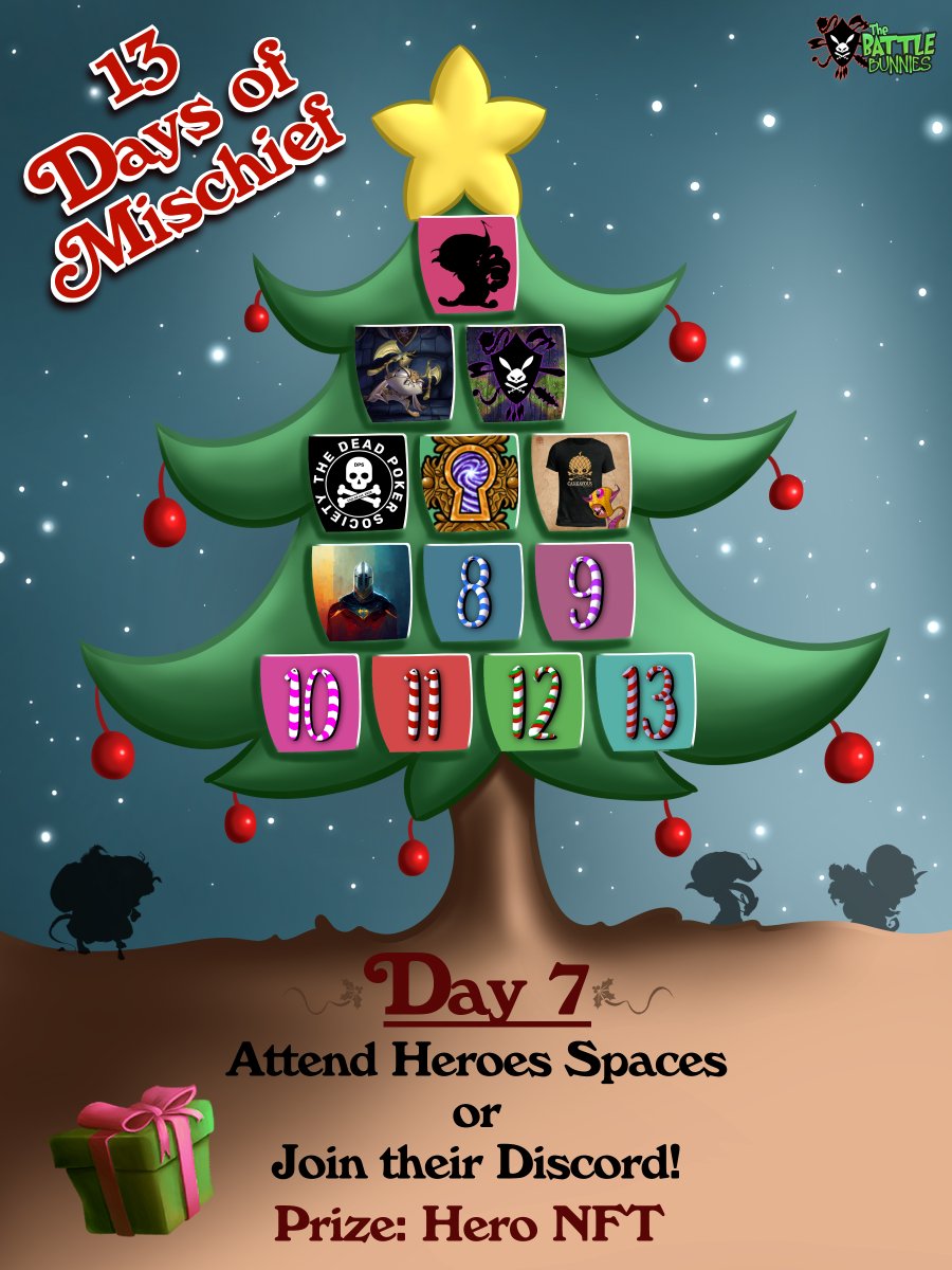 battlebunniesTM's tweet photo. It's Day 7 &amp; the Egg Hoarder has dropped...

a Free Hero NFT from @HeroesOfHiraeth ⚔️

Attend the Spaces to Win!! 🥳
https://t.co/9TWUaBHLRg

#13DaysofMischief #HoppyHolidays #NFT #NFTGiveaway #gift #NFTCommunity #spaces  #Christmas #TheBattleBunnies #games #fun #NFTdrops #Hero https://t.co/YERowEPA4P