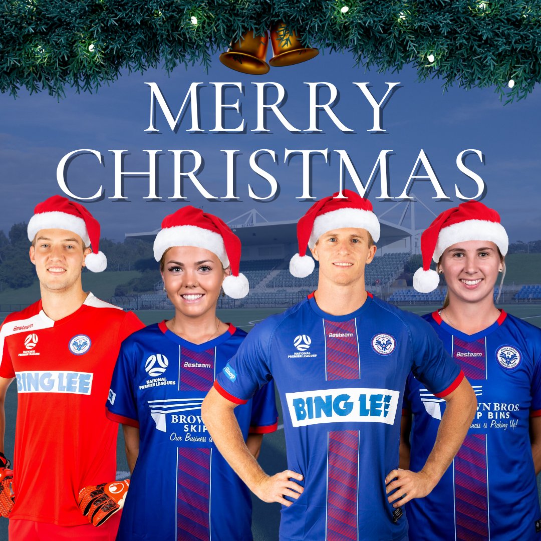 Wishing you all a very merry Christmas and happy holidays from our Manly United family to yours! 🎅🎄 We look forward to seeing you all back at Cromer Park in the New Year for another great year of football! #WeAreManly ⚽️🦅🔵🔴