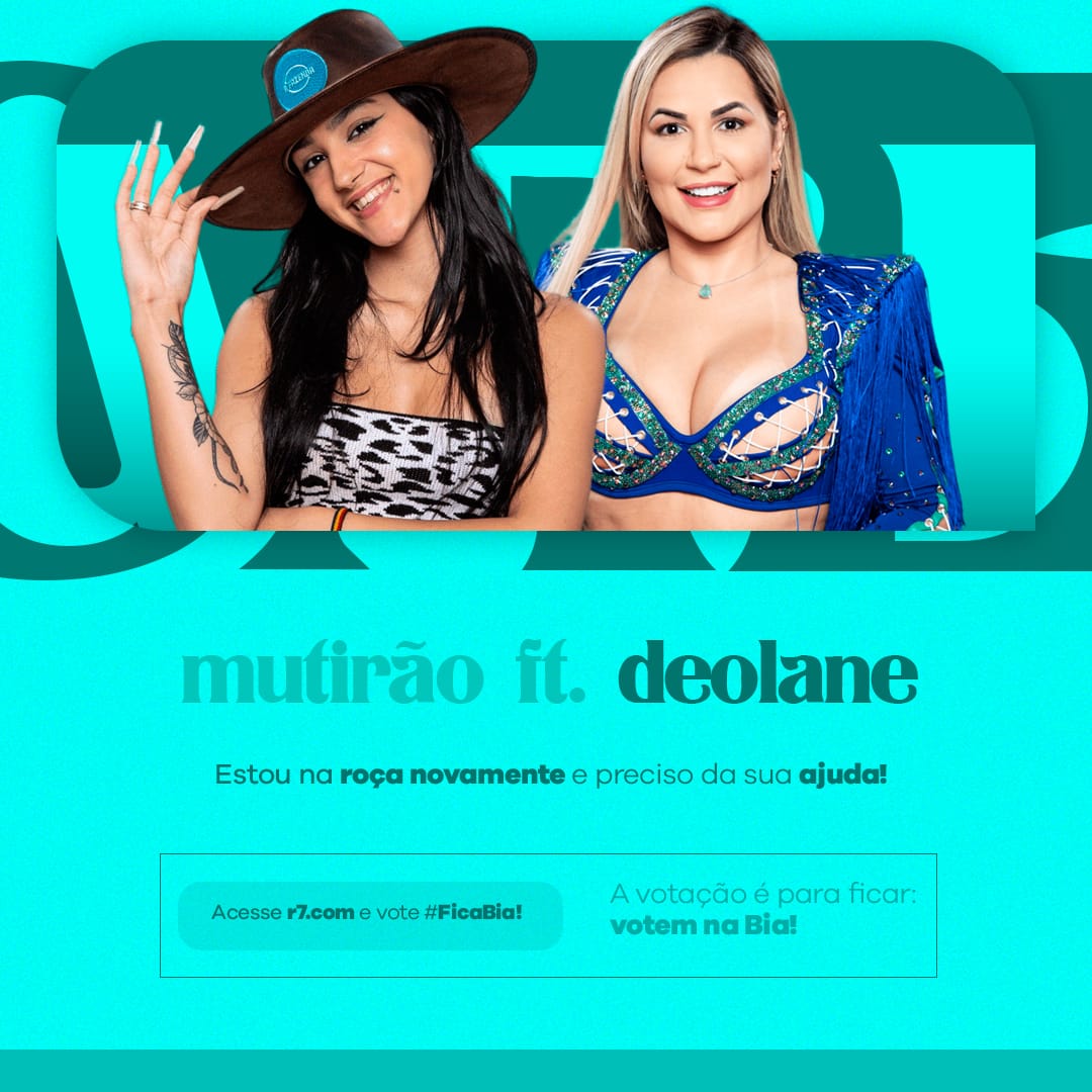 biamiranda's tweet photo. 🌶 MUTIRÃO FEAT. @Dra_Deolane ⚖️

⚠️ 20 VOTOS NA BIA, UM EMOJI

⏰ ENCERRAMENTO: 2H
 
🚨 VOTE PARA FICAR! VOTE BIA

⚠️ LINK: https://t.co/X6zO3eT45B

#EliminaçãoAFazenda #FicaBia https://t.co/RYpnFfJxD0