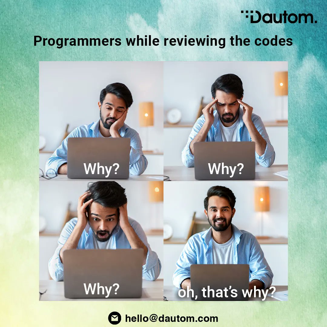 DautomTech's tweet photo. Every programmer can relate to this. π
#Dautom #meme #workmeme #dubaijobs #ITindustry #programmer https://t.co/ur4EAvj3av