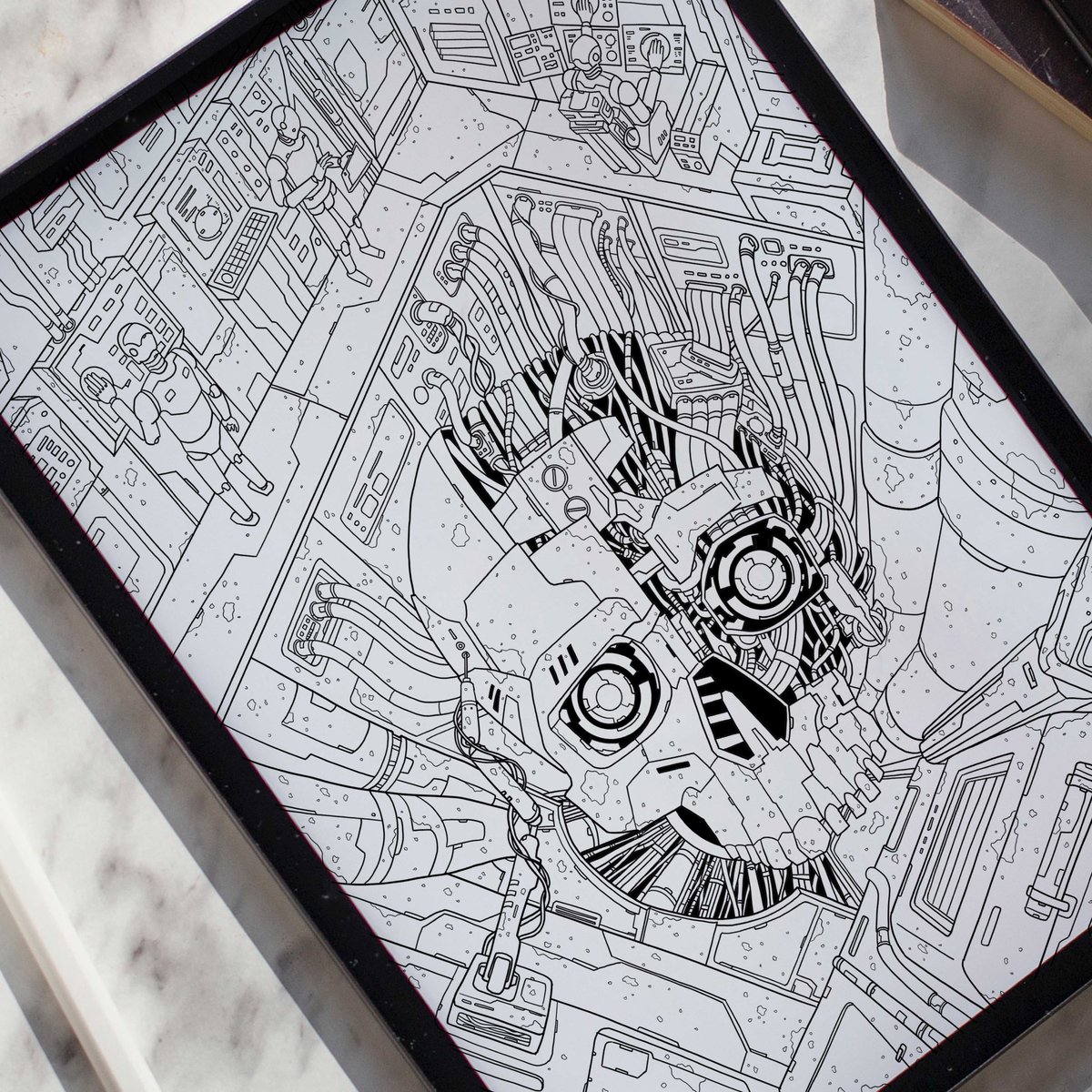 GM fam Happy Monday 
Done with line and rust, will continue colouring tonight 

#NFTs #NFTCommunity #nftart