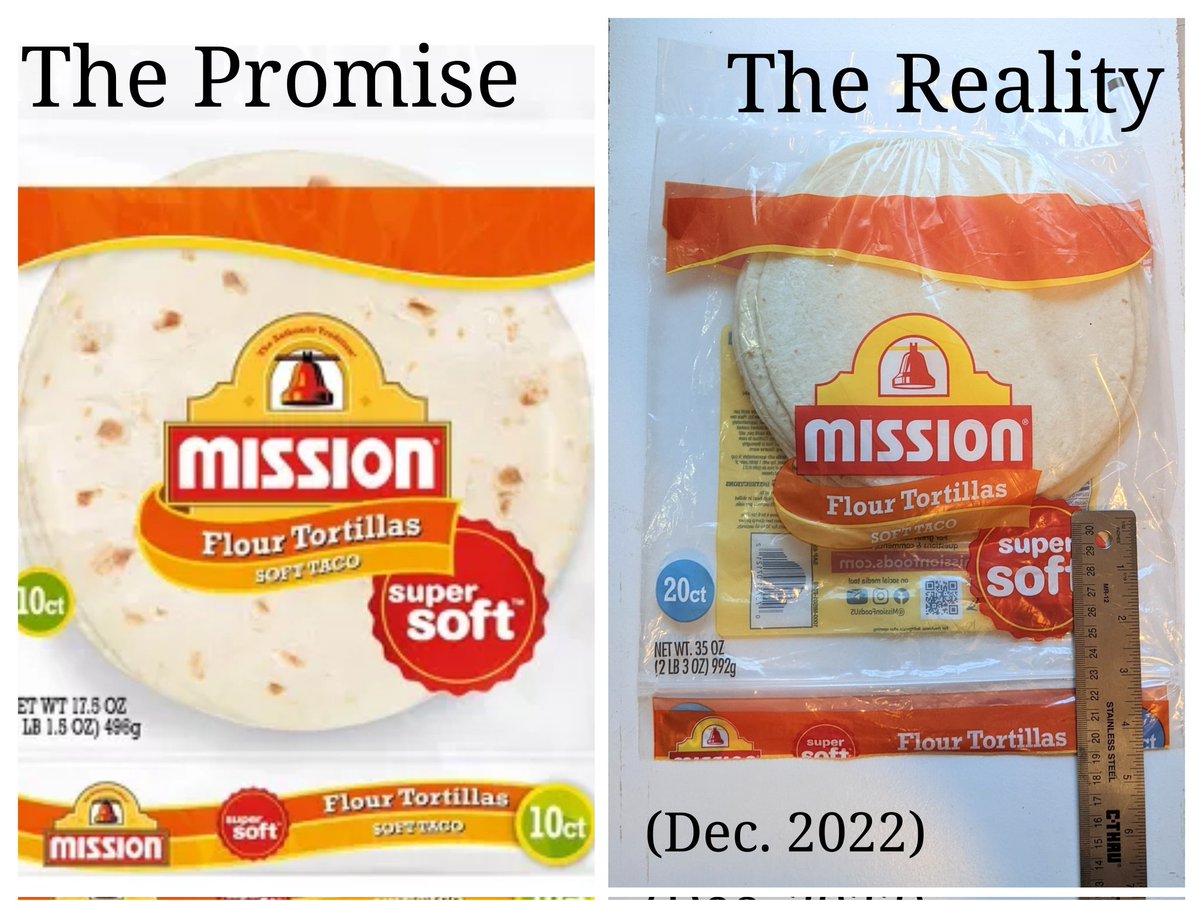 IdahoEv's tweet photo. Hey @MissionFoodsUS ? I know it's hard to raise prices during inflation but these have gotten so small over the last year I can't make a good wrap anymore.  I'd rather pay a little more and have back the familiar product I love, thanks. https://t.co/jhp8tYtceK