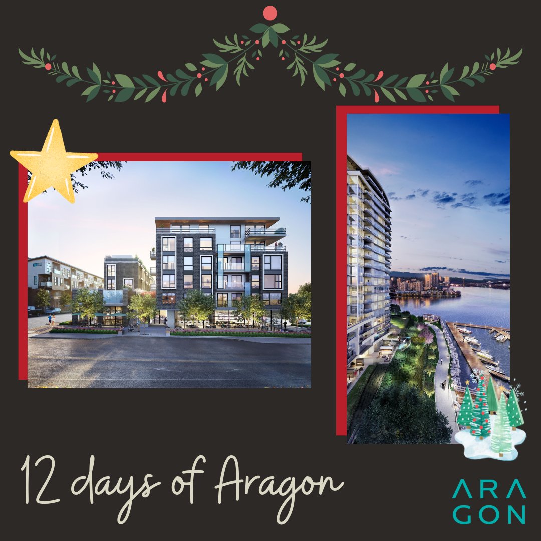 On the eleventh day of Aragon, we give you the eleven properties we have completed in the last eight years - Platform, Esquimalt Town Square, Amber, Light House, Shift, Enigma Lofts, Shoreline, Coracle, The Peninsula, Portage, and Canoe. #12DaysofAragon