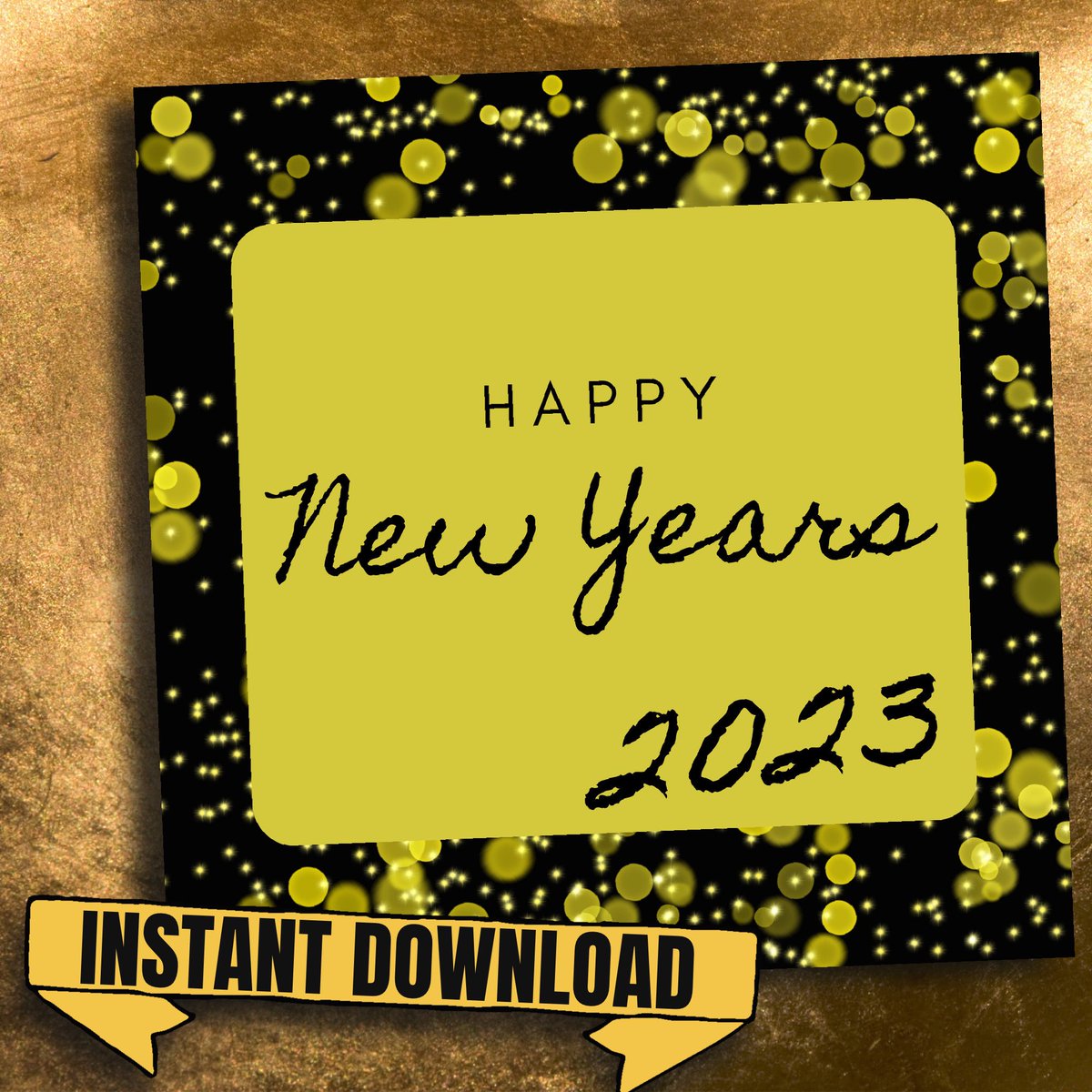 PrintableDe's tweet image. Excited to share this item from my #etsy shop: Happy New Years card | 2023 seasonal New Years card | black and yellow glitter #black #gold #newyears #happynewyears #newyears2023 #card #holiday #holidaycard #2023holidaycard etsy.me/3FJl495