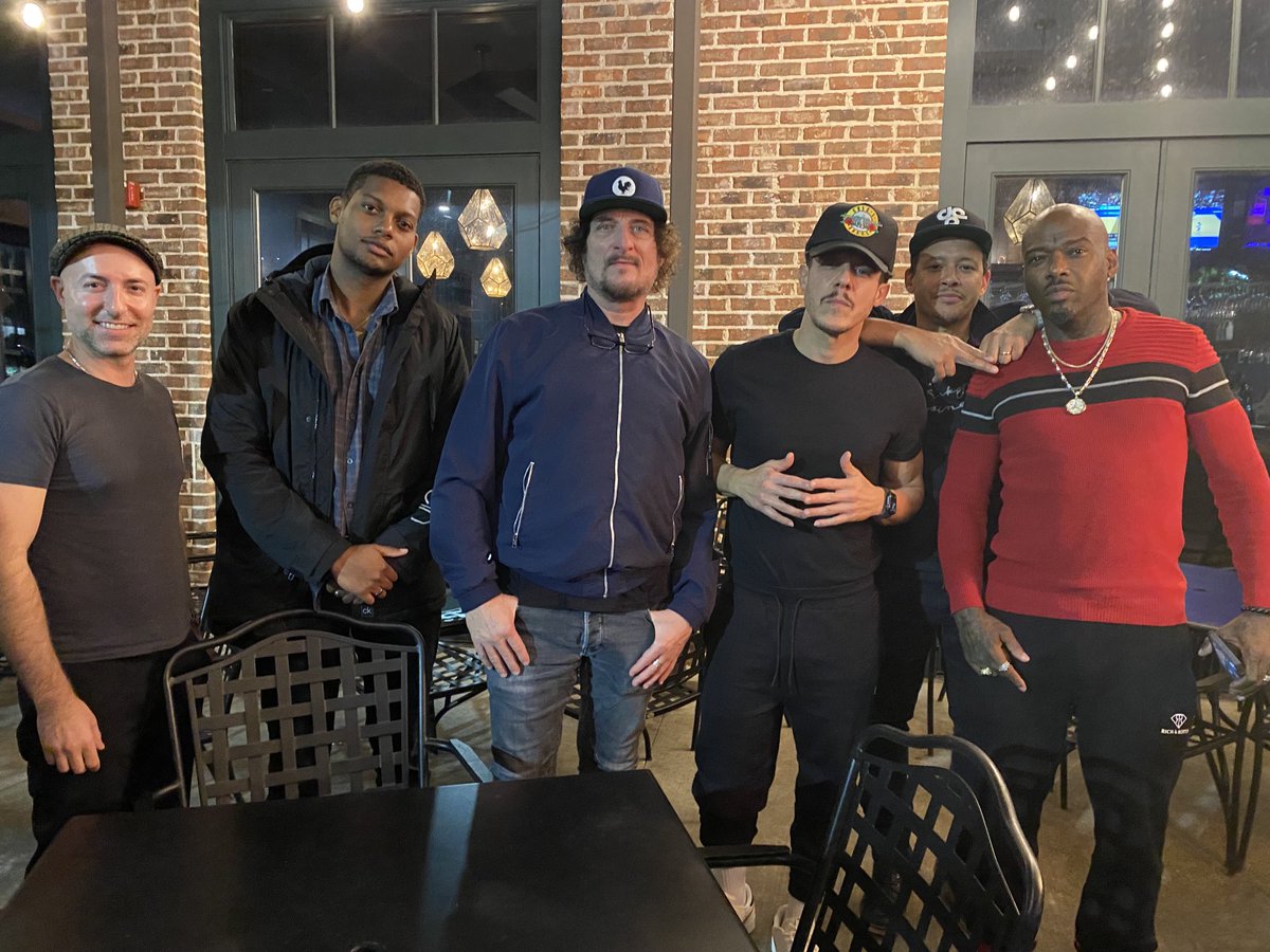 KimFCoates's tweet image. Well well well. Had the time to squeeze in a film with my little brother ⁦@Theorossi⁩ .. blast .. truly .. exhausted .. truly .. happy .. truly 
Here’s Ace.. ⁦@ShanePaulMcGhie⁩ 
⁦@DemetriusStear⁩ n ⁦@TreachTribe⁩ 
Peace n love peeps. KC xo